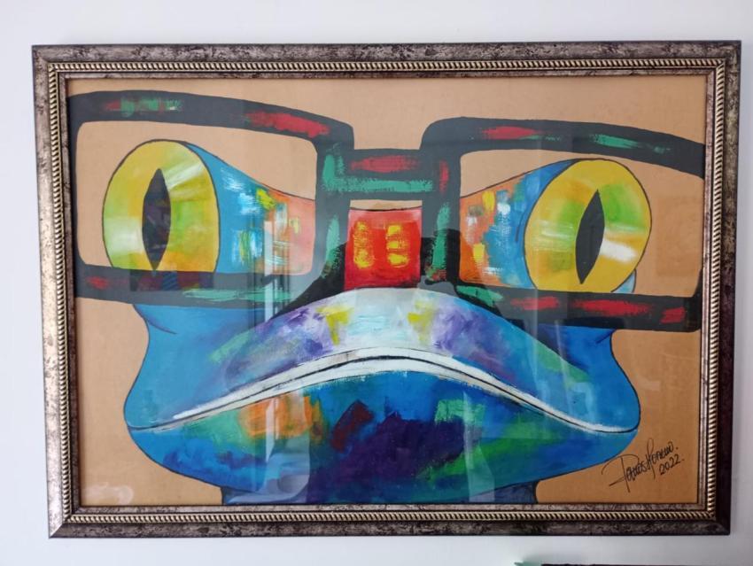 ACRILICO EN CARTON PAJA 70 X 50 CAMALEON