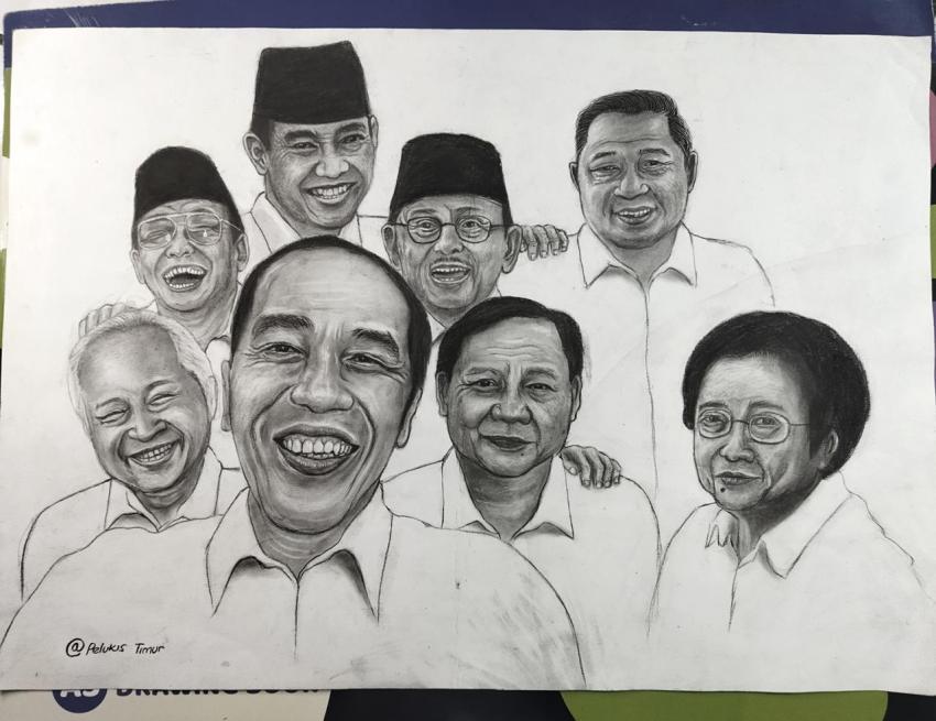 My original drawing  All Indonesian presidents 1 8