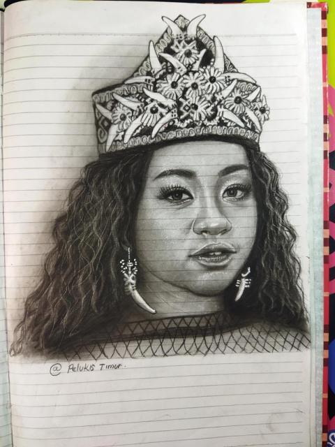 My original drawing singer in papua Indonesia