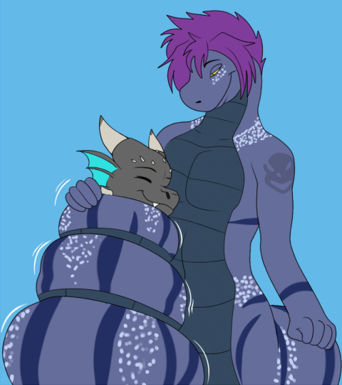 Female dragon and son